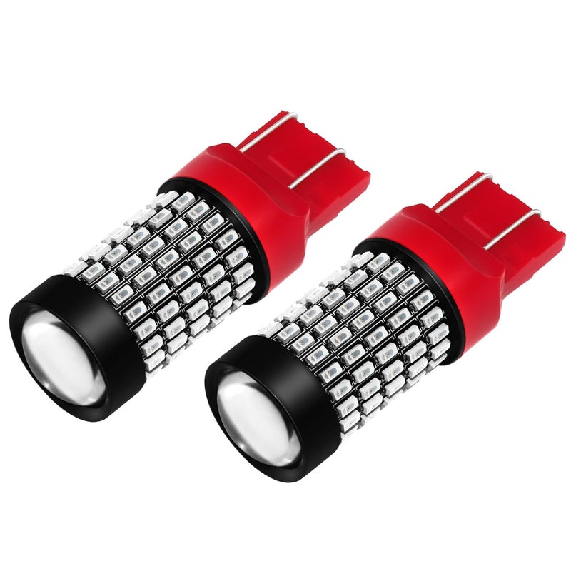 PHINLION 7440 7443 Red LED Brake Tail Light Bulbs, 2800 Lumen Super Bright 3014 103-SMD 7441 7444 LED Bulb for Stop 3rd Brake Turn Signal Blinker Lights, Pack of 2 - Image 1